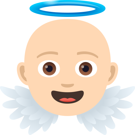 Baby Angel: Light Skin Tone on JoyPixels