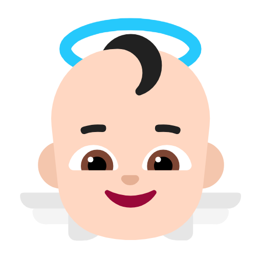 Baby Angel: Light Skin Tone on Microsoft Fluent