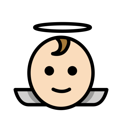 Baby Angel: Light Skin Tone on OpenMoji