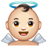 Baby Angel: Light Skin Tone on WhatsApp