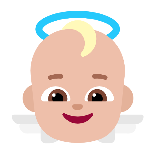 Baby Angel: Medium-Light Skin Tone on Microsoft Fluent