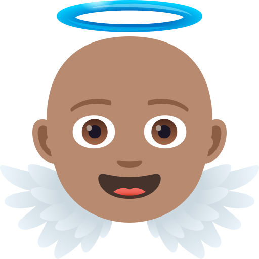 Baby Angel: Medium Skin Tone on JoyPixels