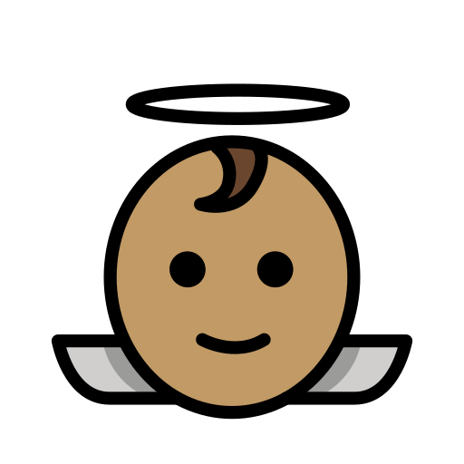 Baby Angel: Medium Skin Tone on OpenMoji