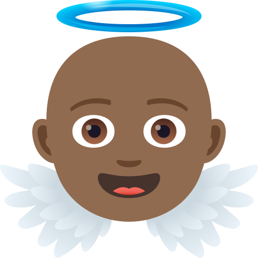 Baby Angel: Medium-Dark Skin Tone on JoyPixels