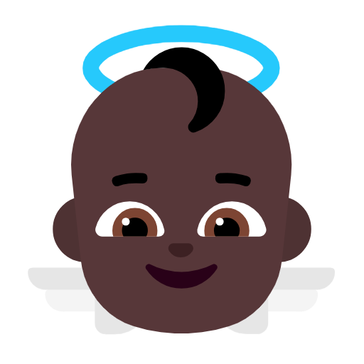 Baby Angel: Dark Skin Tone on Microsoft Fluent