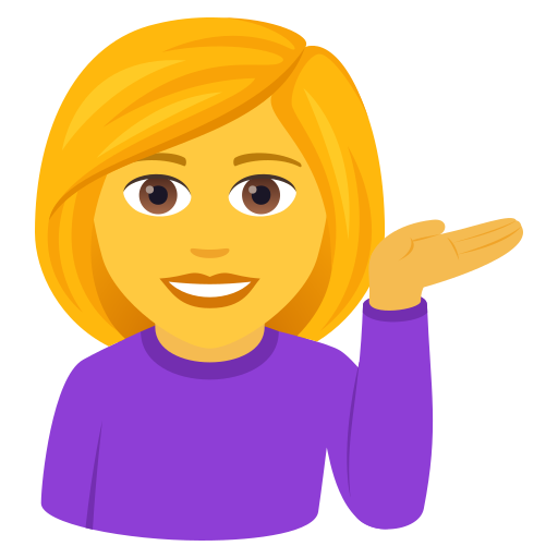 Woman Tipping Hand on JoyPixels