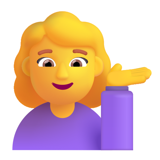 Woman Tipping Hand on Microsoft 3D