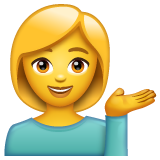 Woman Tipping Hand on WhatsApp