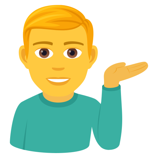 Man Tipping Hand on JoyPixels