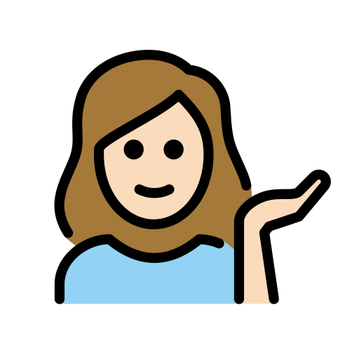 Woman Tipping Hand: Light Skin Tone on OpenMoji