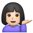 Woman Tipping Hand: Light Skin Tone on Samsung