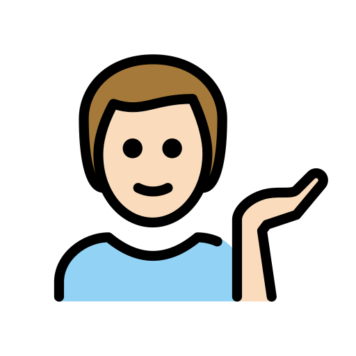 Man Tipping Hand: Light Skin Tone on OpenMoji