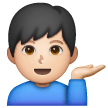 Man Tipping Hand: Light Skin Tone on Samsung