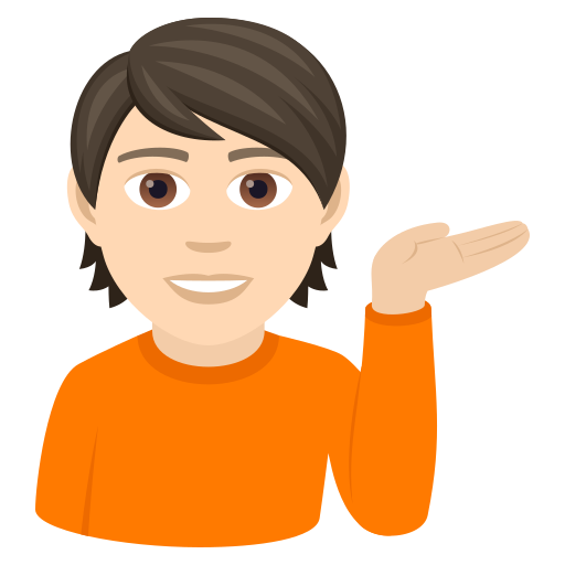 Information Desk Person: Light Skin Tone on JoyPixels