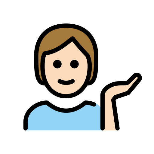 Information Desk Person: Light Skin Tone on OpenMoji