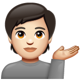 Information Desk Person: Light Skin Tone on WhatsApp