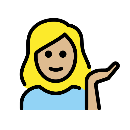 Woman Tipping Hand: Medium-Light Skin Tone on OpenMoji