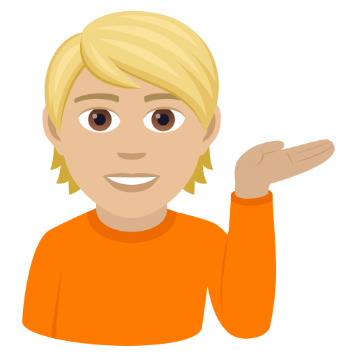 Information Desk Person: Medium-Light Skin Tone on JoyPixels