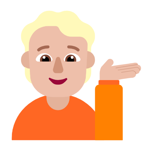 Information Desk Person: Medium-Light Skin Tone on Microsoft Fluent
