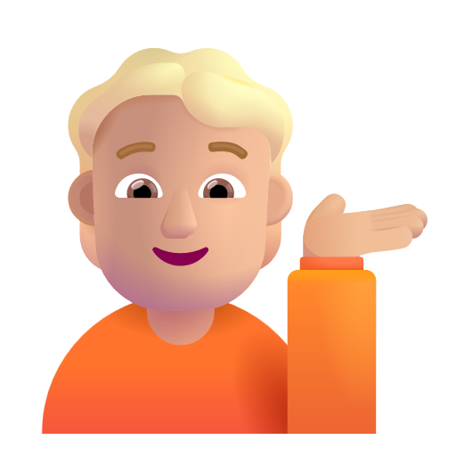 Information Desk Person: Medium-Light Skin Tone on Microsoft 3D