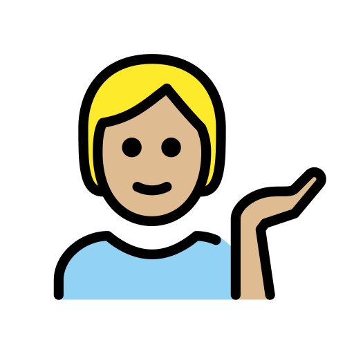 Information Desk Person: Medium-Light Skin Tone on OpenMoji