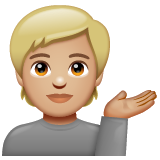 Information Desk Person: Medium-Light Skin Tone on WhatsApp