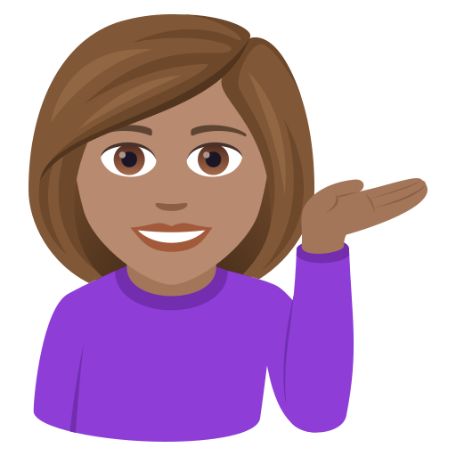 Woman Tipping Hand: Medium Skin Tone on JoyPixels