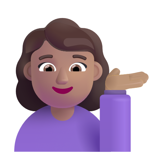 Woman Tipping Hand: Medium Skin Tone on Microsoft 3D