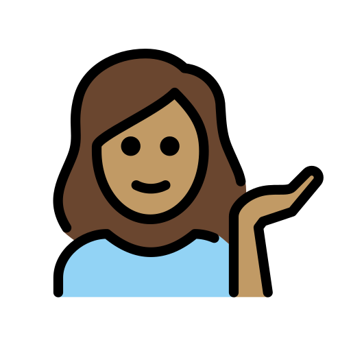 Woman Tipping Hand: Medium Skin Tone on OpenMoji