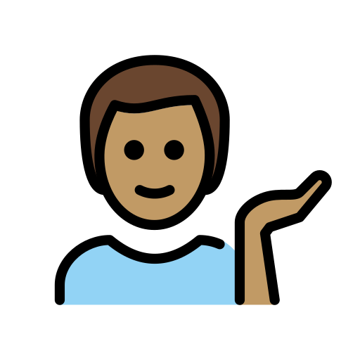 Man Tipping Hand: Medium Skin Tone on OpenMoji