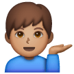Man Tipping Hand: Medium Skin Tone on Samsung