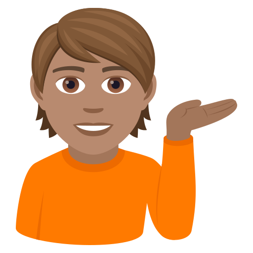 Information Desk Person: Medium Skin Tone on JoyPixels