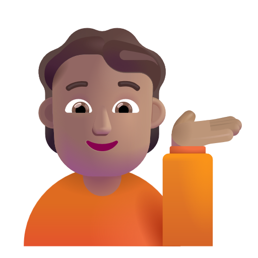 Information Desk Person: Medium Skin Tone on Microsoft 3D