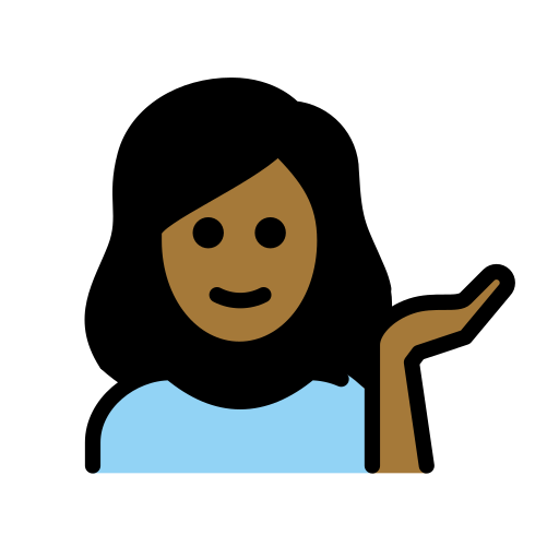 Woman Tipping Hand: Medium-Dark Skin Tone on OpenMoji