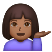 Woman Tipping Hand: Medium-Dark Skin Tone on Samsung
