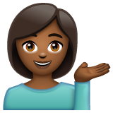 Woman Tipping Hand: Medium-Dark Skin Tone on WhatsApp