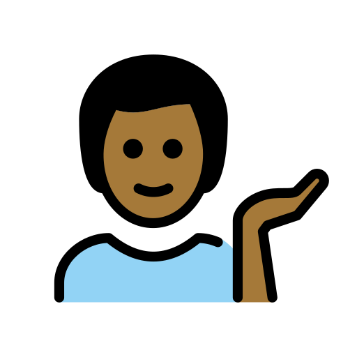 Man Tipping Hand: Medium-Dark Skin Tone on OpenMoji