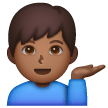 Man Tipping Hand: Medium-Dark Skin Tone on Samsung