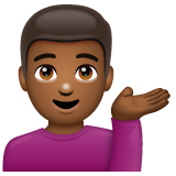 Man Tipping Hand: Medium-Dark Skin Tone on WhatsApp