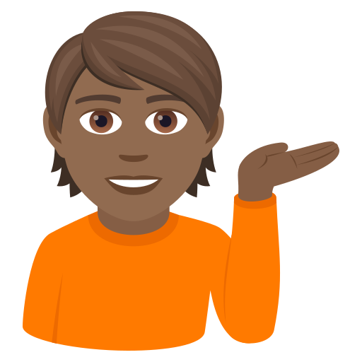 Information Desk Person: Medium-Dark Skin Tone on JoyPixels