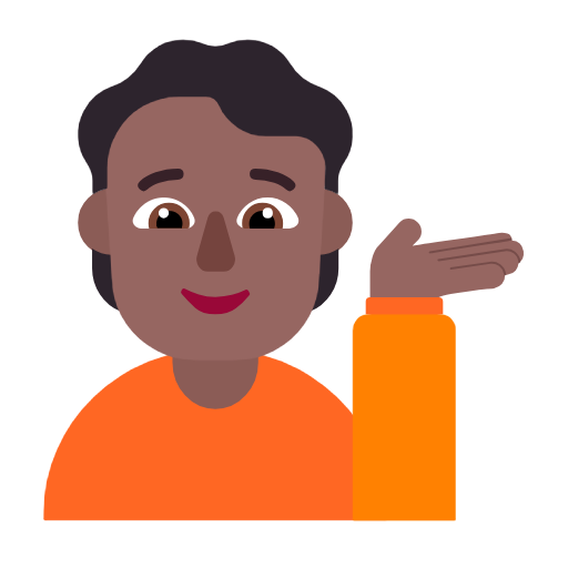 Information Desk Person: Medium-Dark Skin Tone on Microsoft Fluent