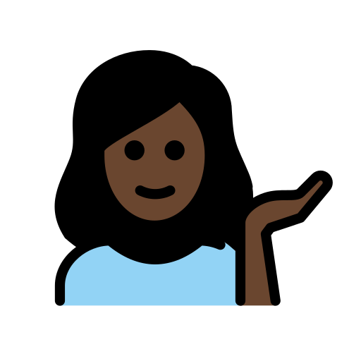 Woman Tipping Hand: Dark Skin Tone on OpenMoji