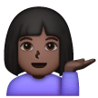 Woman Tipping Hand: Dark Skin Tone on Samsung