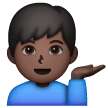 Man Tipping Hand: Dark Skin Tone on Samsung