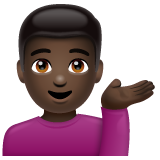 Man Tipping Hand: Dark Skin Tone on WhatsApp