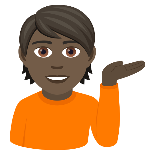 Information Desk Person: Dark Skin Tone on JoyPixels