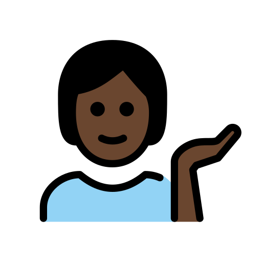 Information Desk Person: Dark Skin Tone on OpenMoji