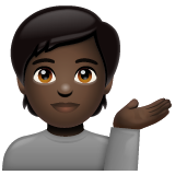 Information Desk Person: Dark Skin Tone on WhatsApp