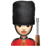 Woman Guard: Light Skin Tone on WhatsApp