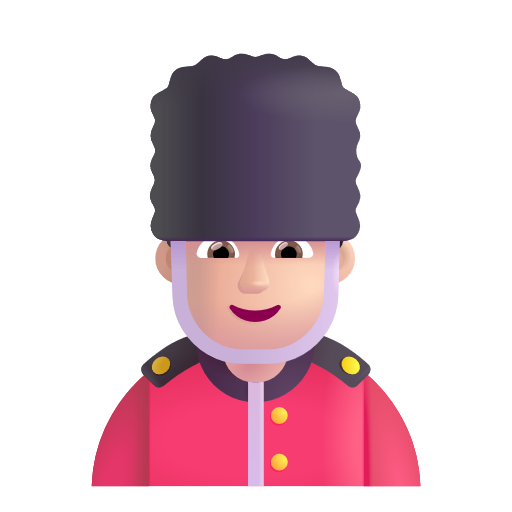 Man Guard: Light Skin Tone on Microsoft 3D